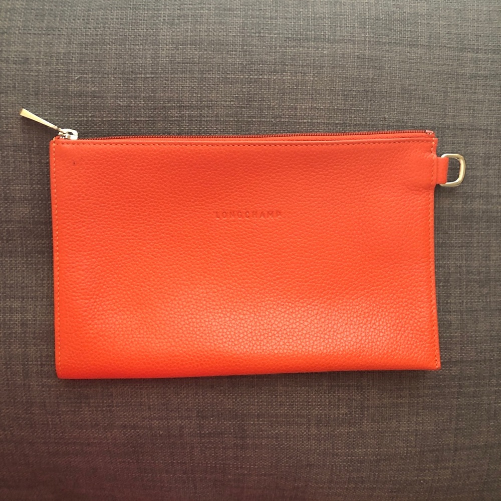Longchamp Le Foulonne Leather Wristlet